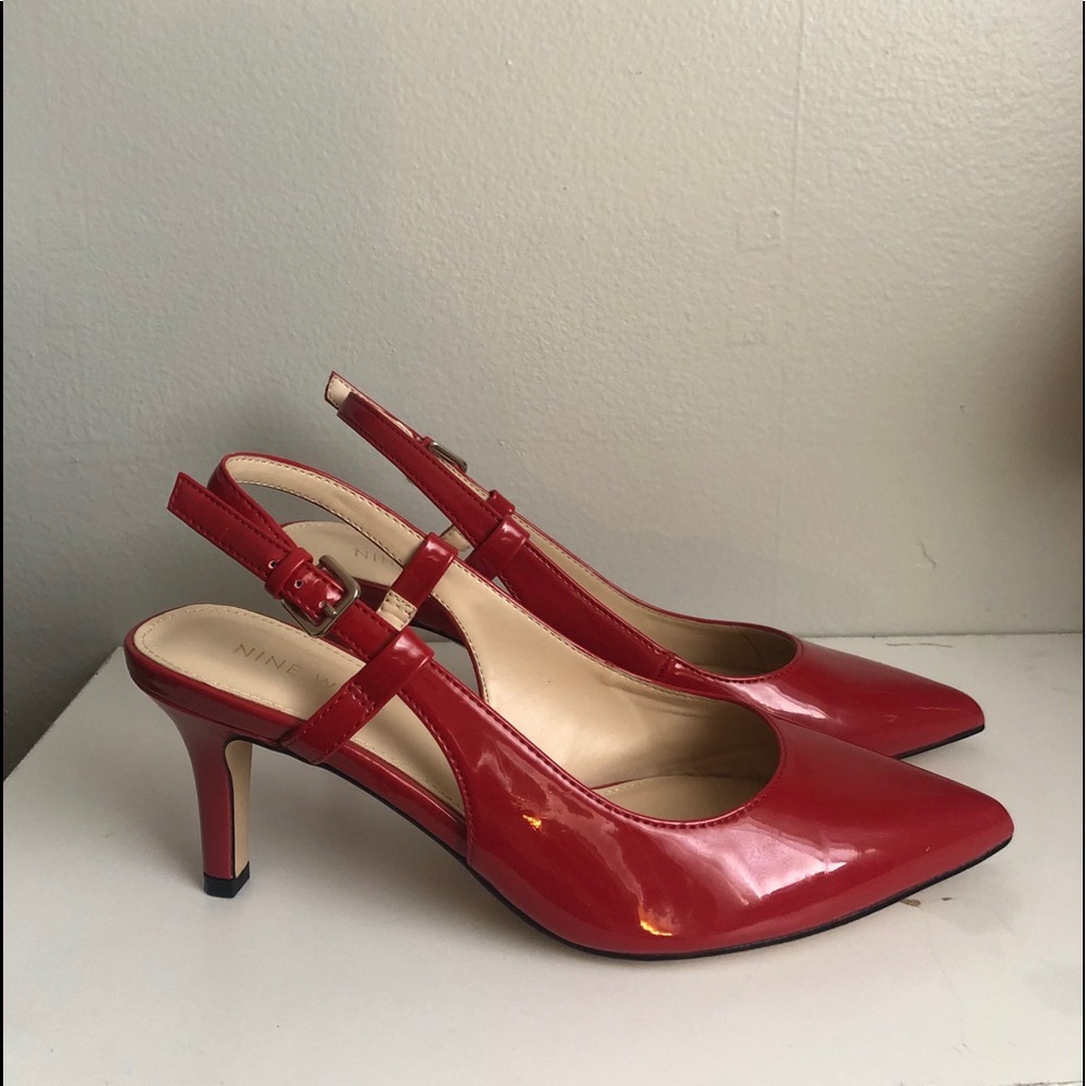 nine west red heels